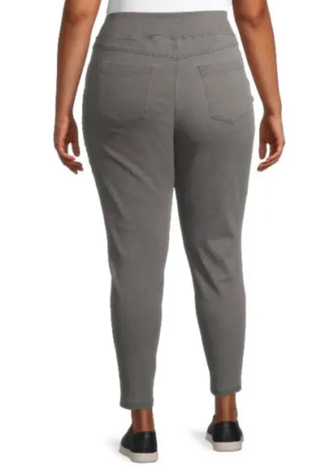 New Women’s Terra & Sky 5X Gray Mid Rise Jeggings NWT - Image 4