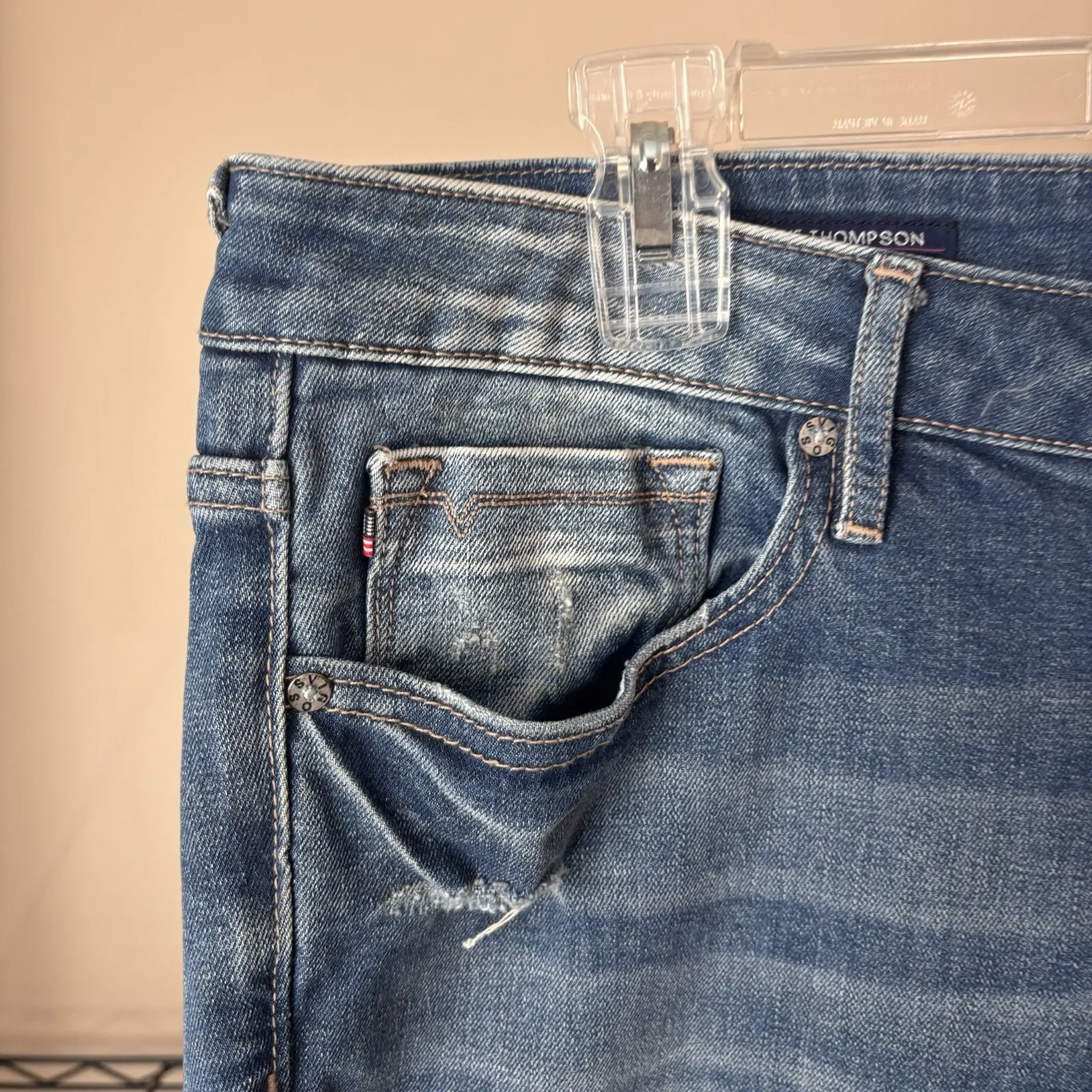 Vigoss Womens The‎ Thompson Tomboy Pockets Denim Blue Jeans 33x27 (36x29) - Image 5