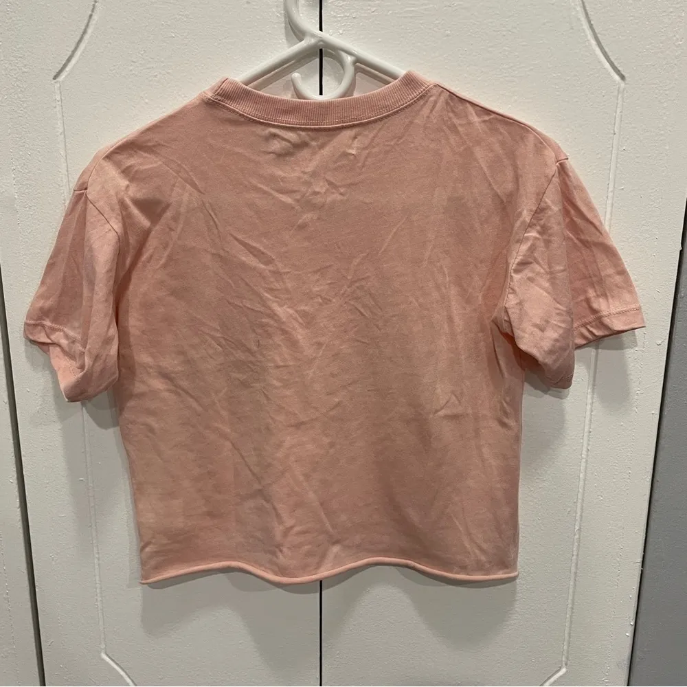 Vintage Havana Pink Cropped Short Sleeve Shirt - Image 2