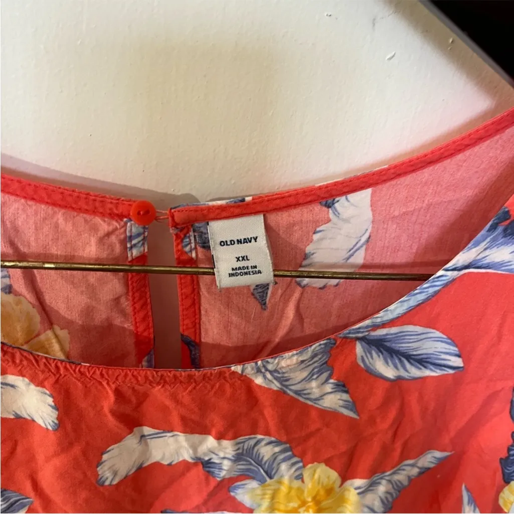 Old Navy Red Floral Dress - Image 4