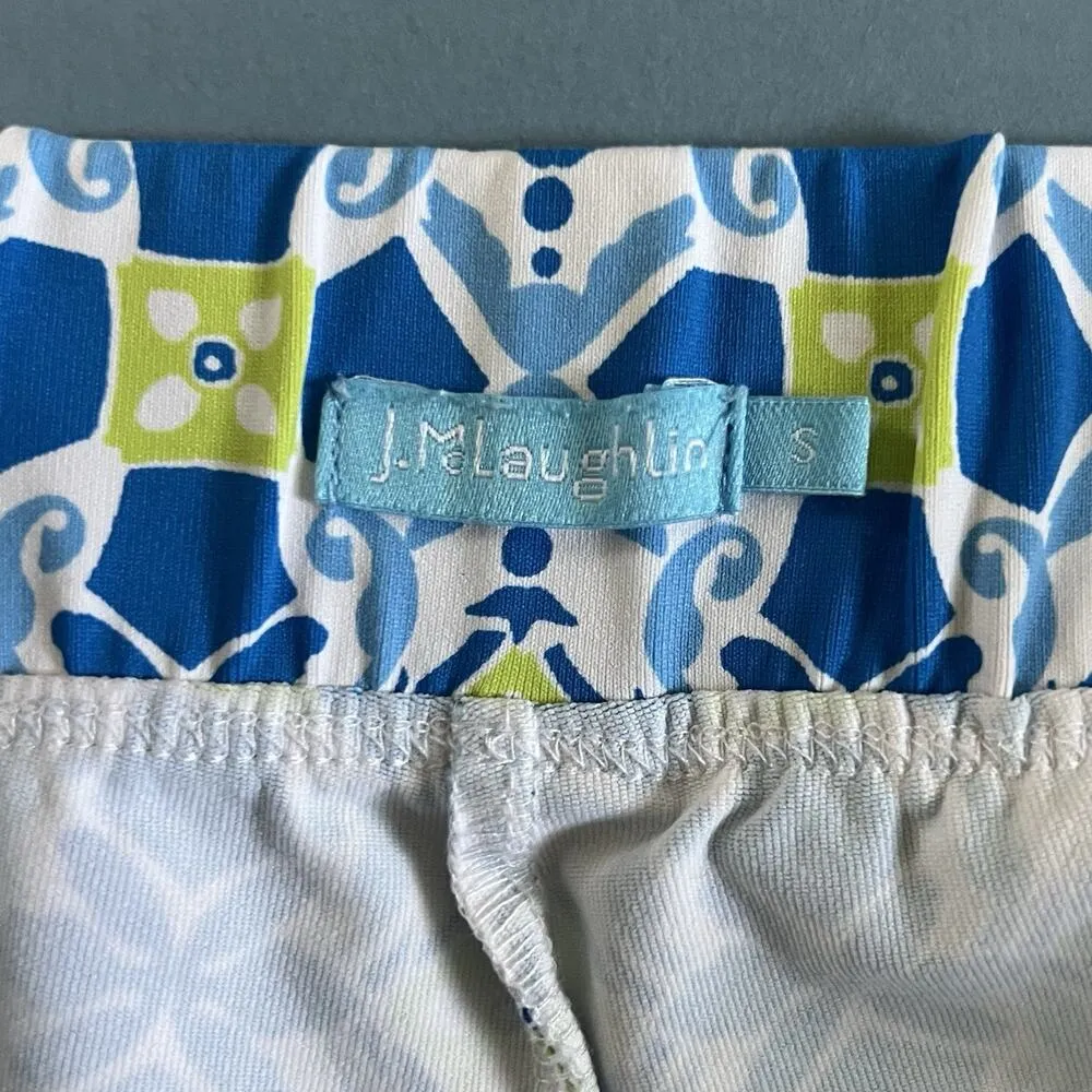 J. McLaughlin Palm Springs Blue Green Geo Print Catalina Cloth Golf Skort - Image 4