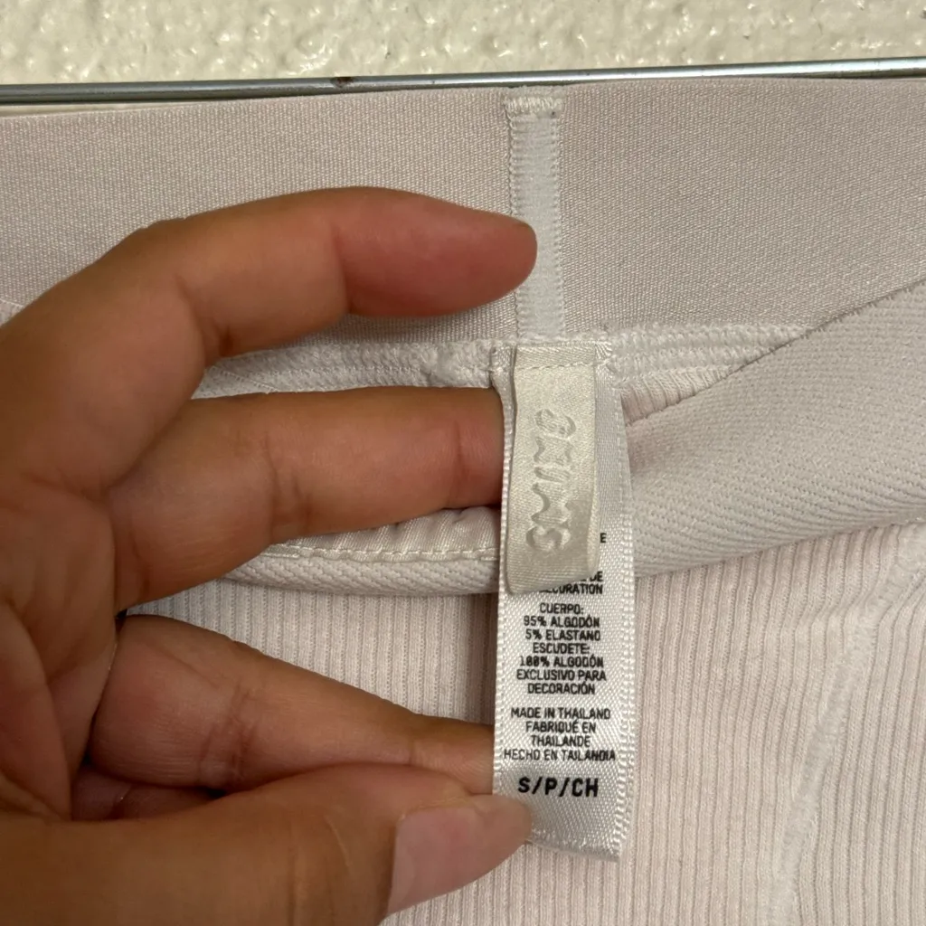 Skims cotton rib boxers light pink size S - Image 5