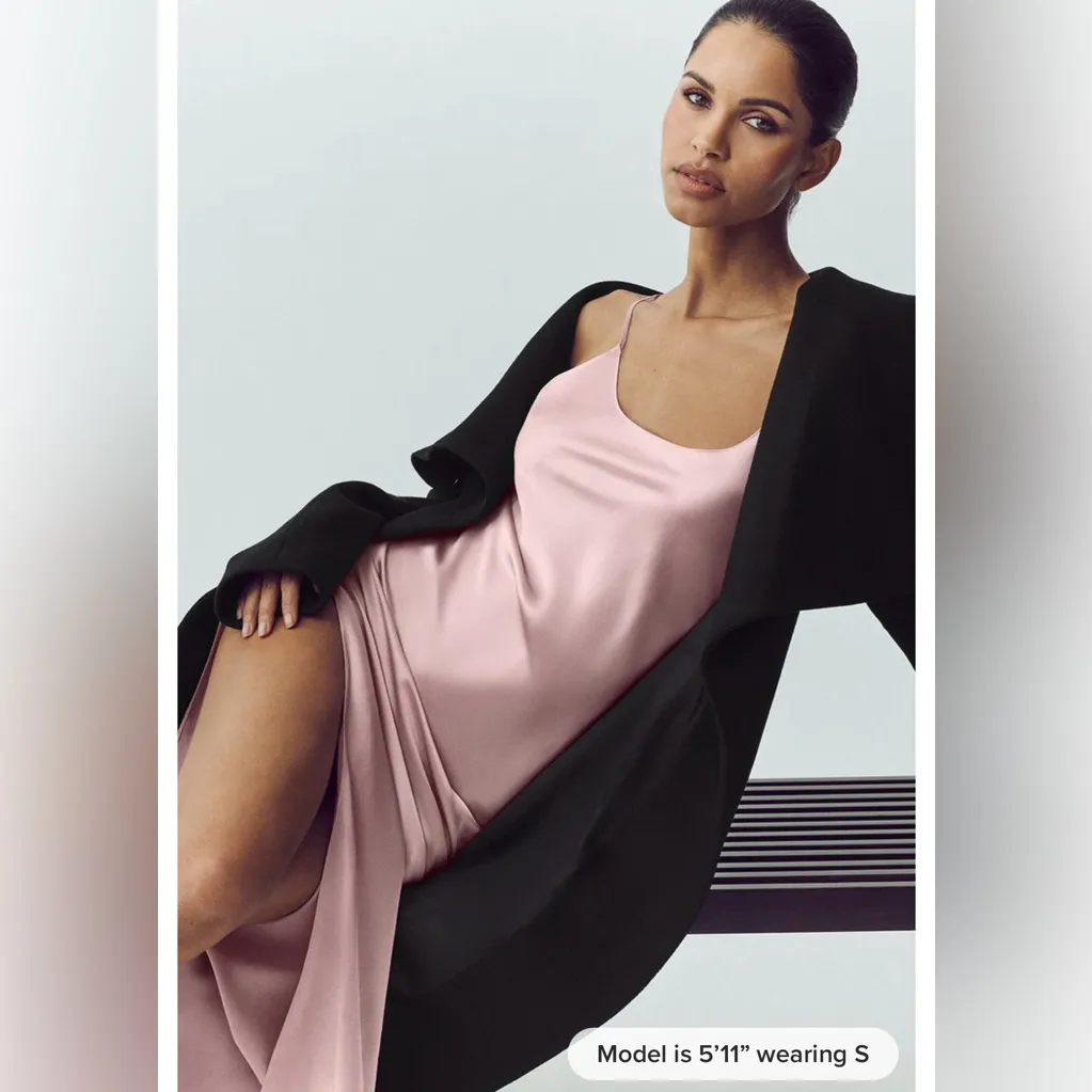 NWT Alo Yoga Wool Blend Night Fall Black Long Coat Size Small - Image 10