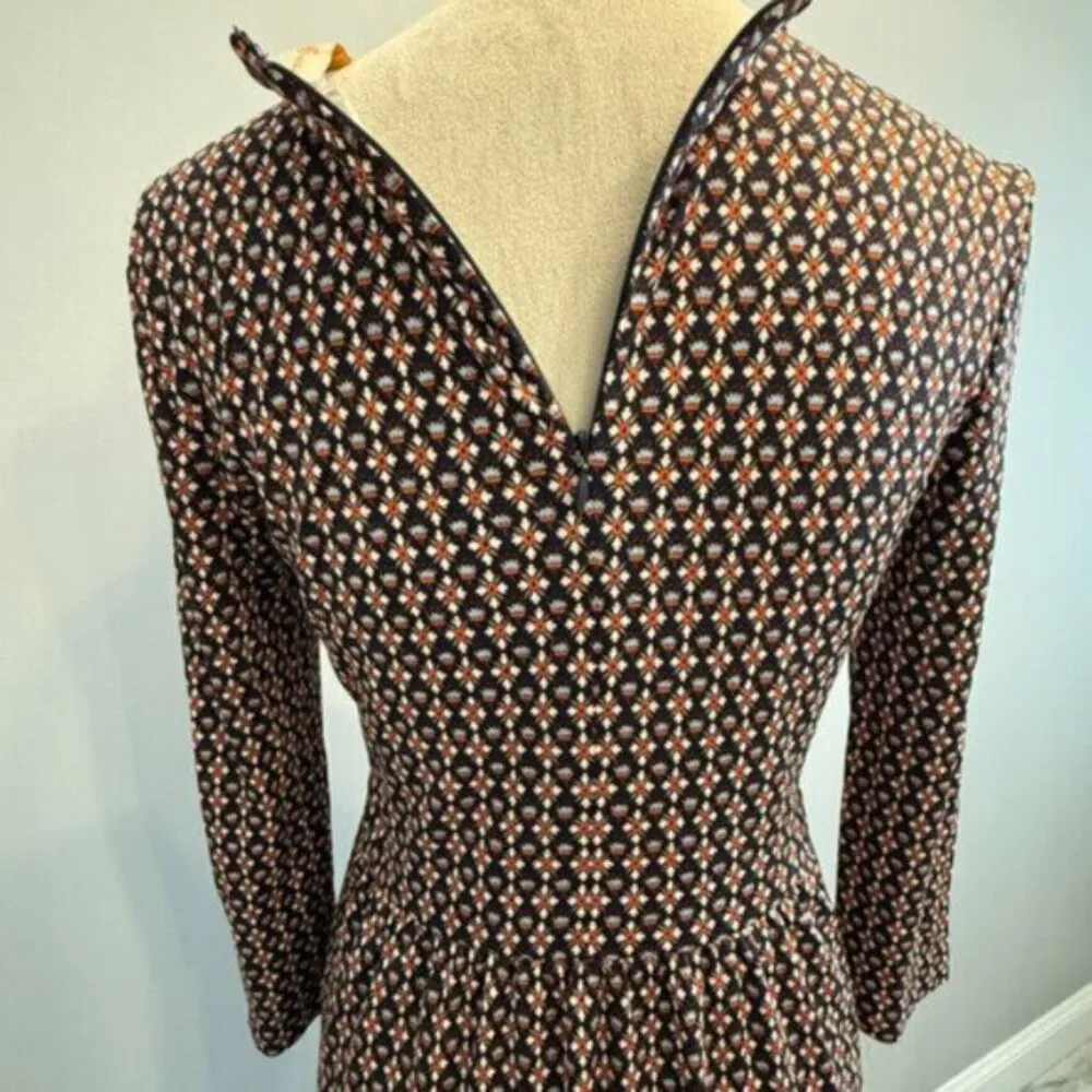 NEW Tory Burch women's XS 100% Silk Navy/Red/Blue/White Dress MSRP $149. - Image 10