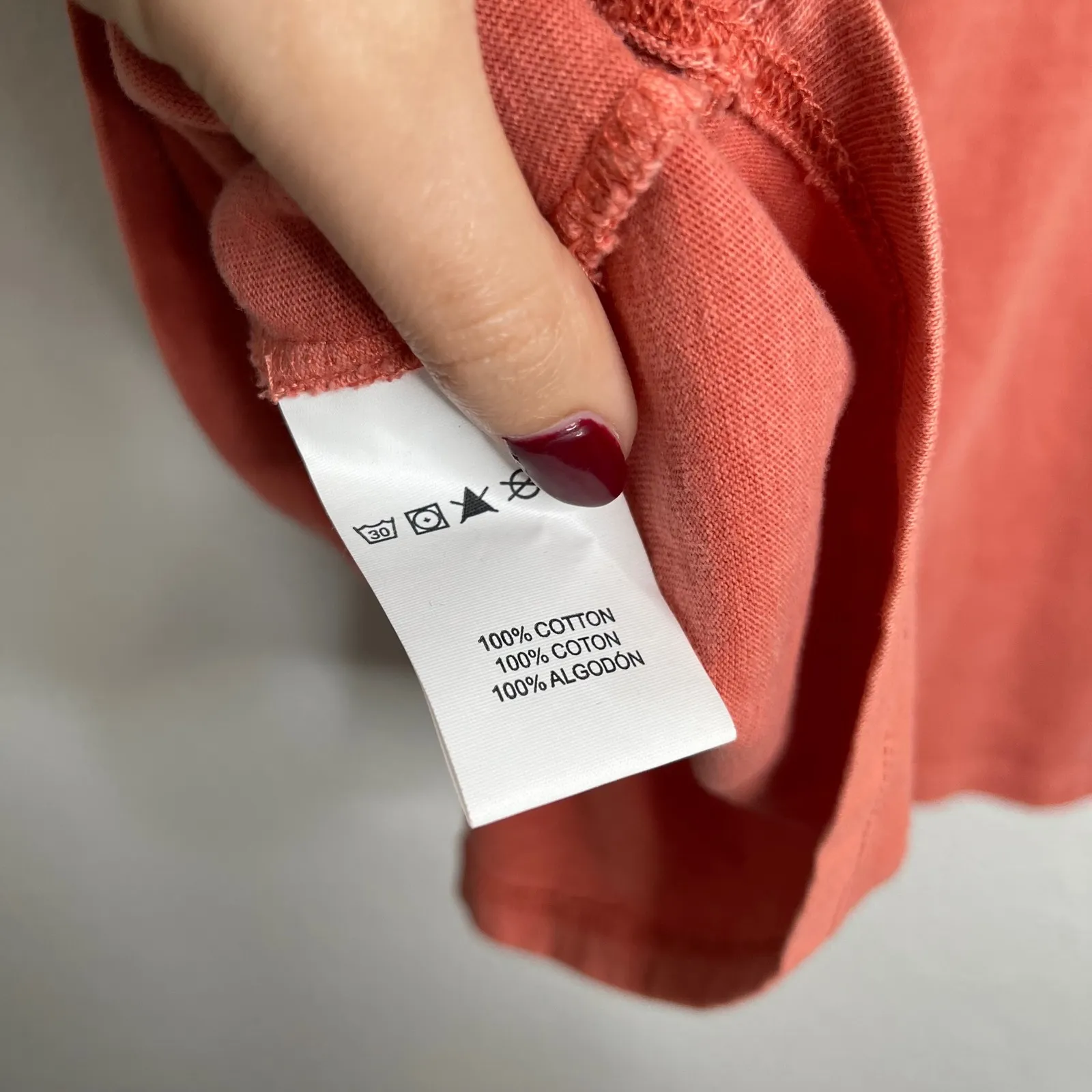 ONeill Butterfly Graphic Washed Coral T Shirt Women's Size L - Image 4