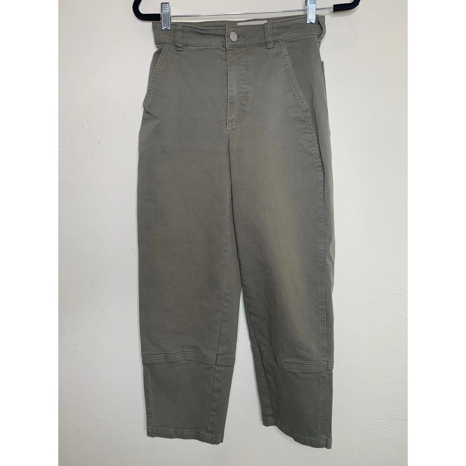 Everlane Green Brown High Waist Crop Khakis Jean Sz 0 - Image 2