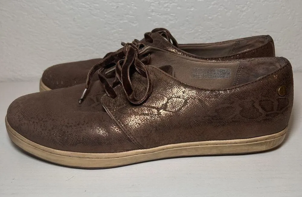 Vionic Tech Size 9 Palermo Bronze Snake Print Lace Up Sneaker Women’s Skater - Image 4