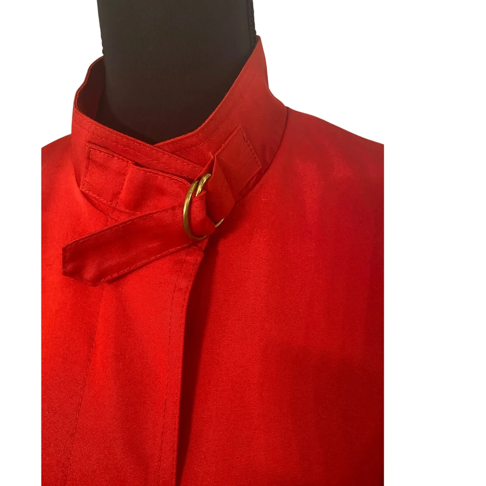 Vintage Misty Harbor Red Trench Coat Womens Size 8 Regular USA ILGWU Union Label - Image 10