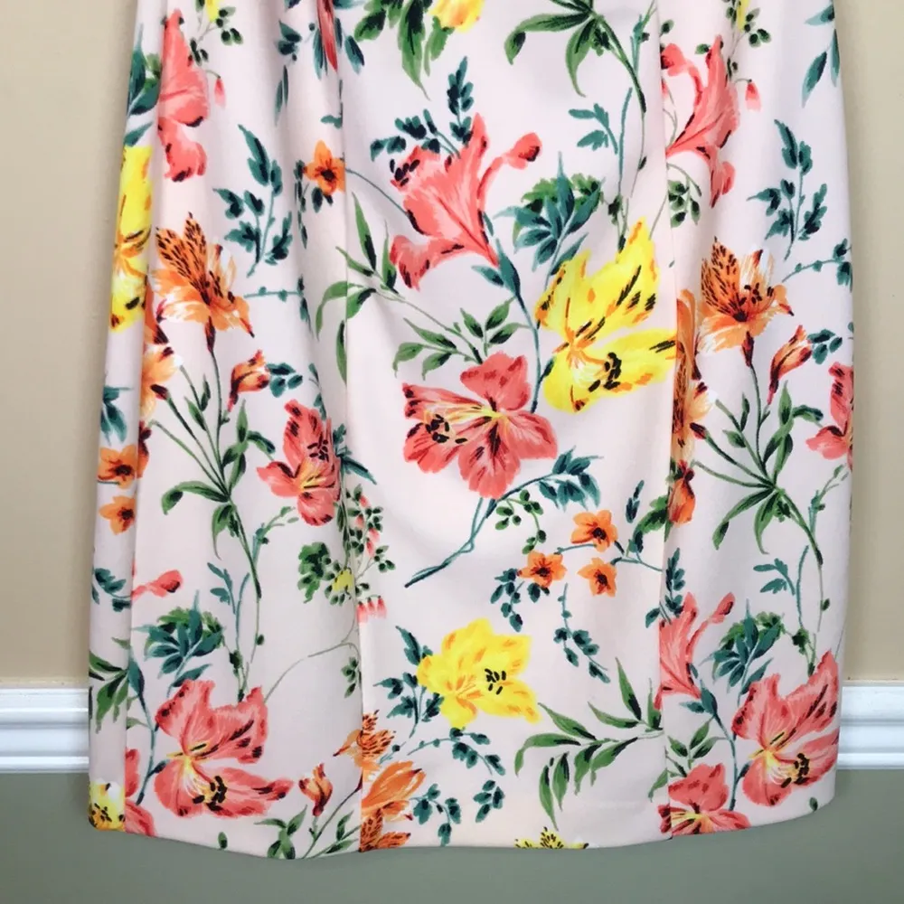 Guess Women’s Floral Print Light Pink Off the Shoulder Tank Sheath Dress - Image 4