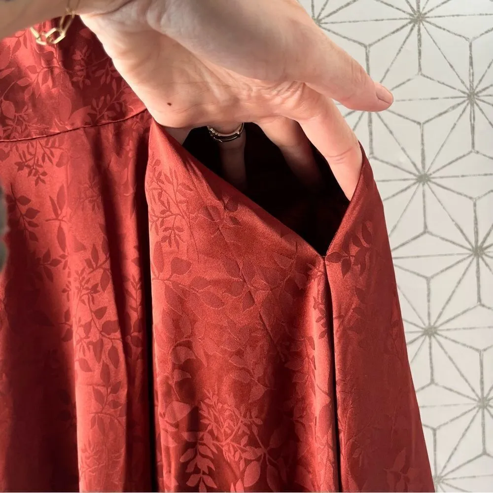 David’s Bridal 
jacquard cowl neck bridesmaid dress Cinnamon - Image 12