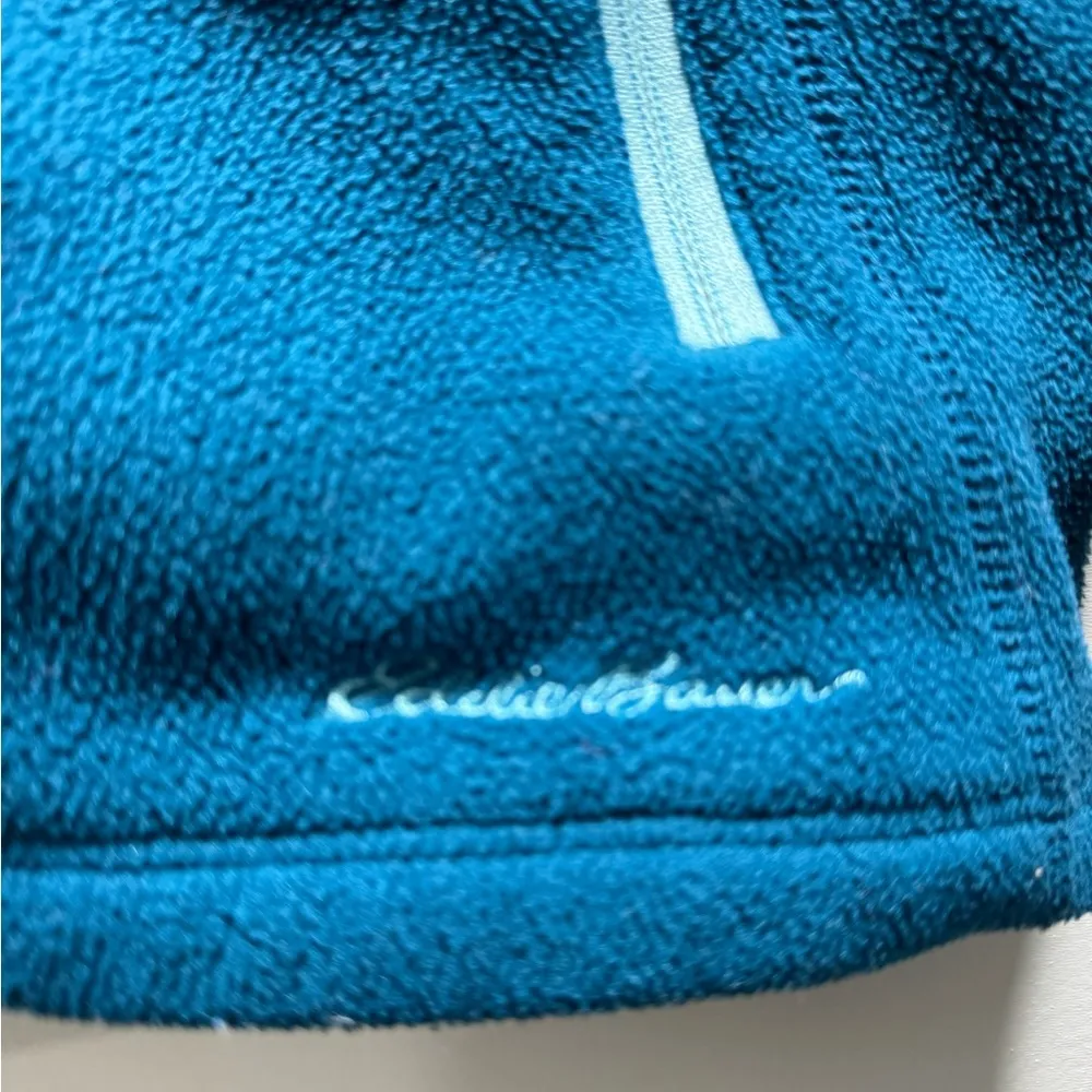 Eddie Bauer Womens S Mock Neck Full Zip Long Sleeve Jacket Teal - Image 3