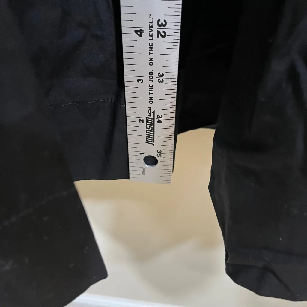 NWT Anthropologie Somerset Mini Dress Black Poplin Elastic Waist Short Sleeve L - Image 4