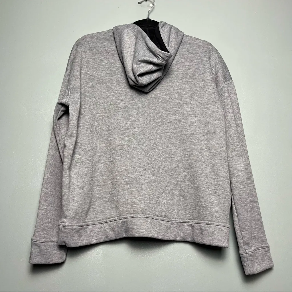 NOBULL Women’s Light Gray Hooded Sweatshirt Activewear Size M - Image 2