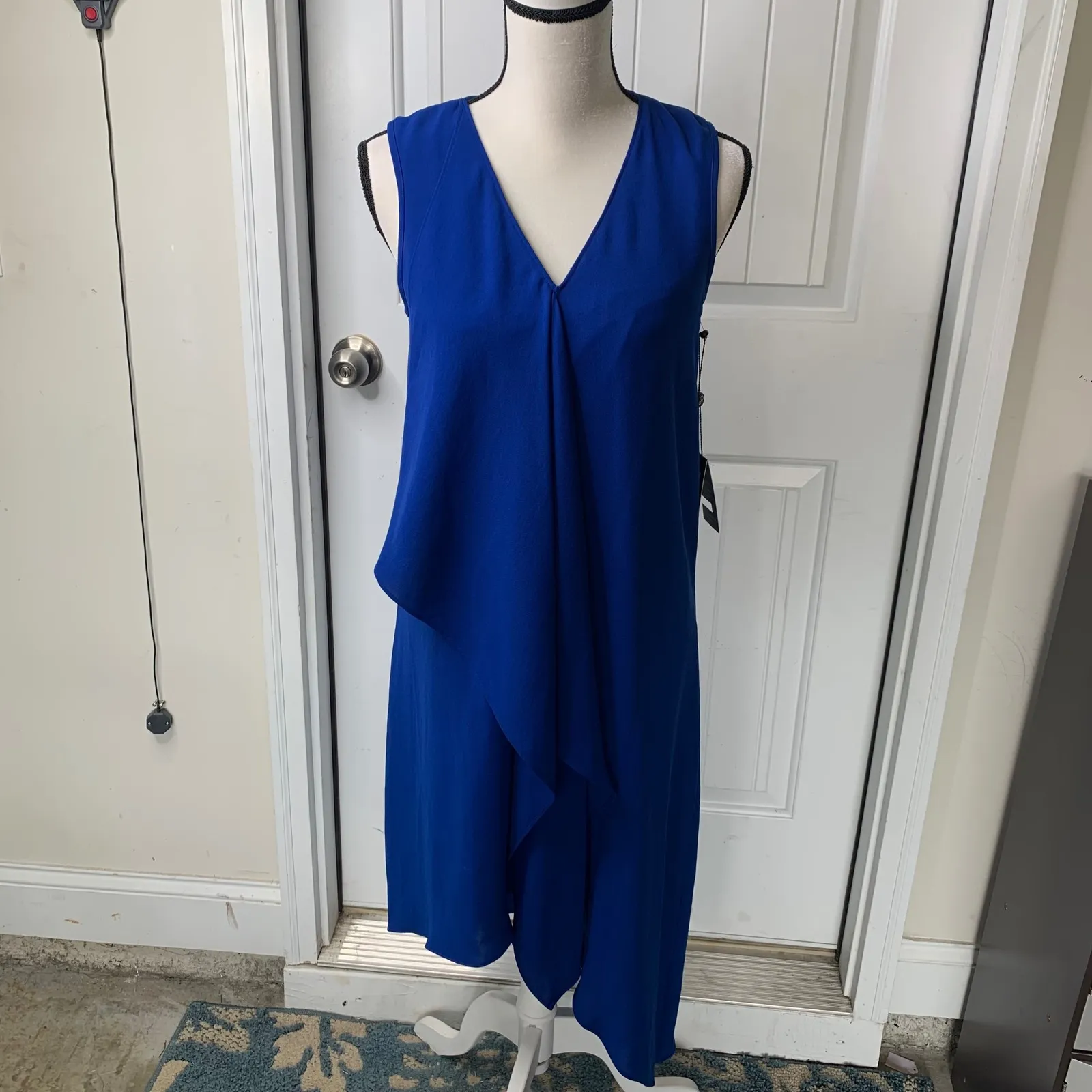 Adrianna Papell royal blue asymmetrical ASO dress‎ celebrity favorite sz 6 guest - Image 3