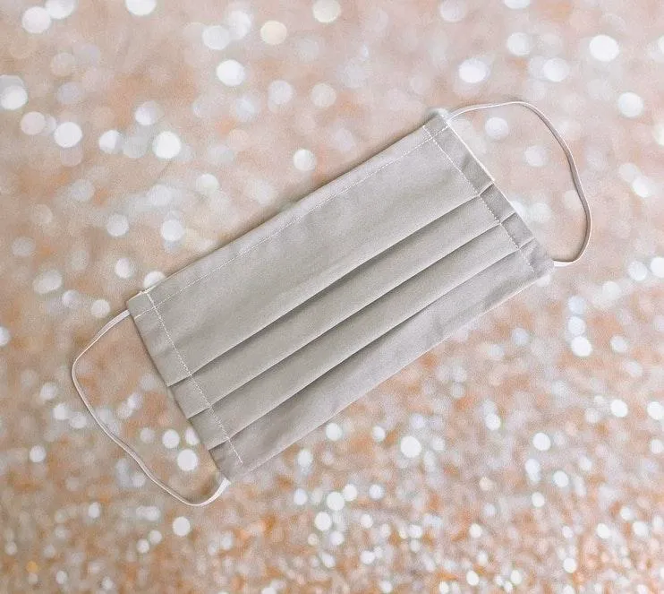 Soft Gray Elephant Gray Premium Cotton Face Mask - Image 3