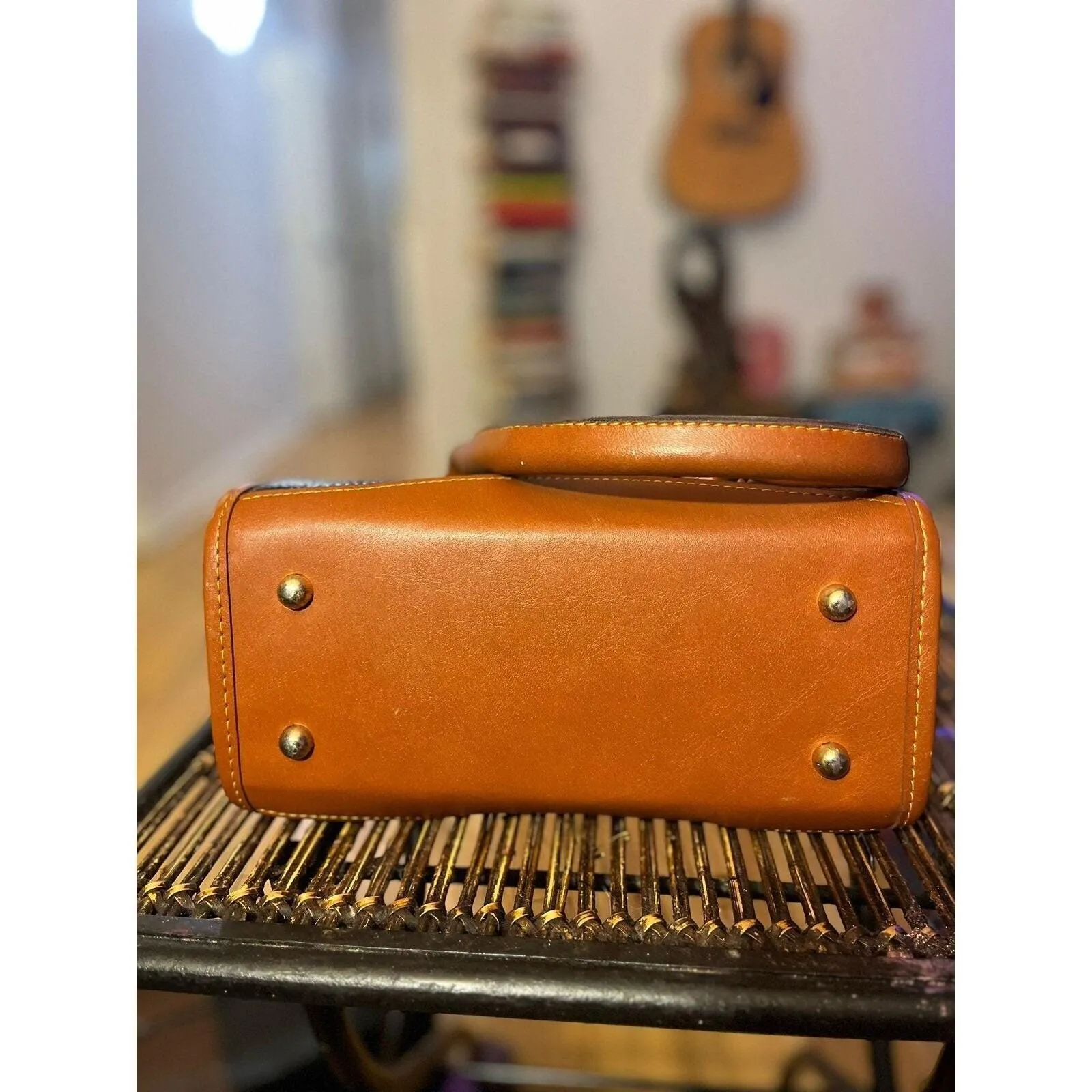 Vintage Dooney & Bourke‎ Black Pebbled Leather Satchel – No Crossbody Strap - Image 7