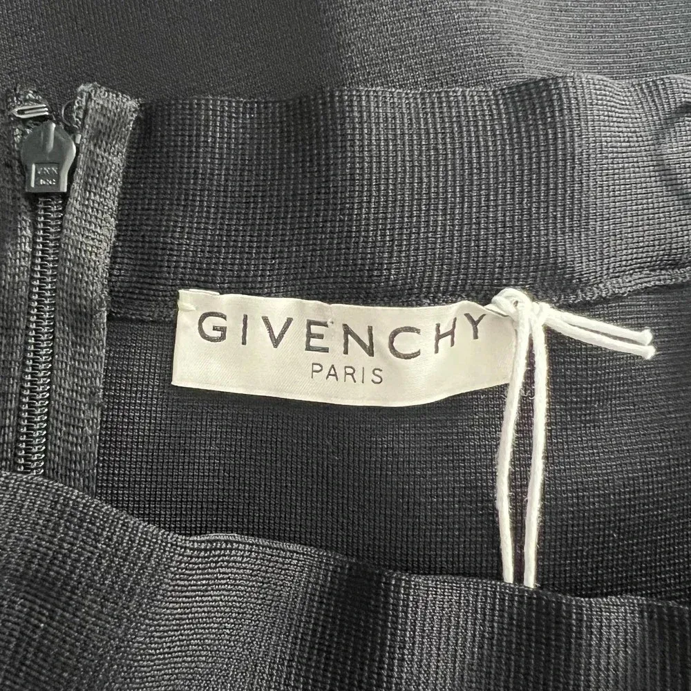 Givenchy Cady Chain Detail‎ Pencil Skirt Black Gold Size Medium - Image 11