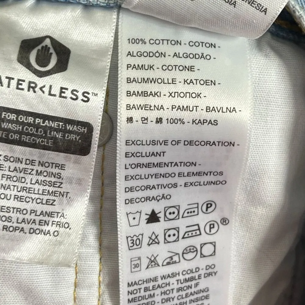 Levis 501 Shorts Luxor Heat Distressed Cutout Button Fly Rigid Women Size 29 - Image 9