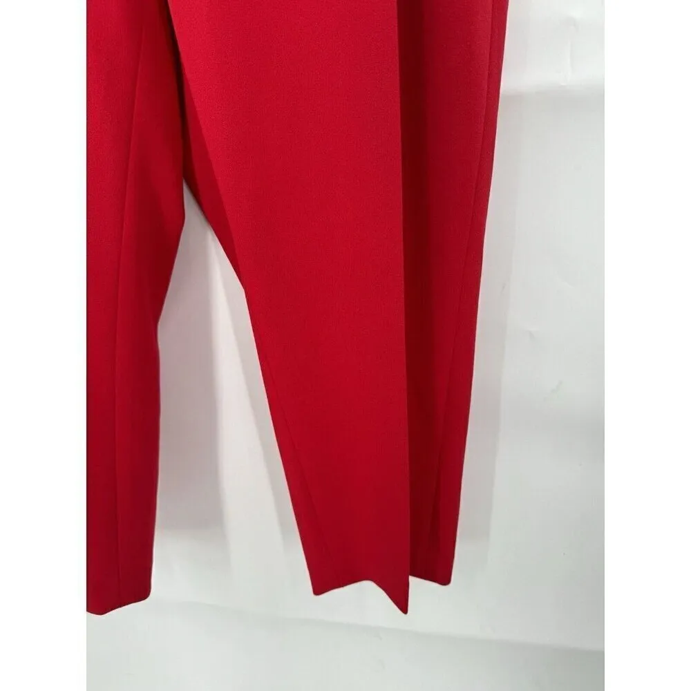 Calvin Klein Pant Women 24W Red Straight Leg Formal‎ Business Mature Plus Size - Image 10