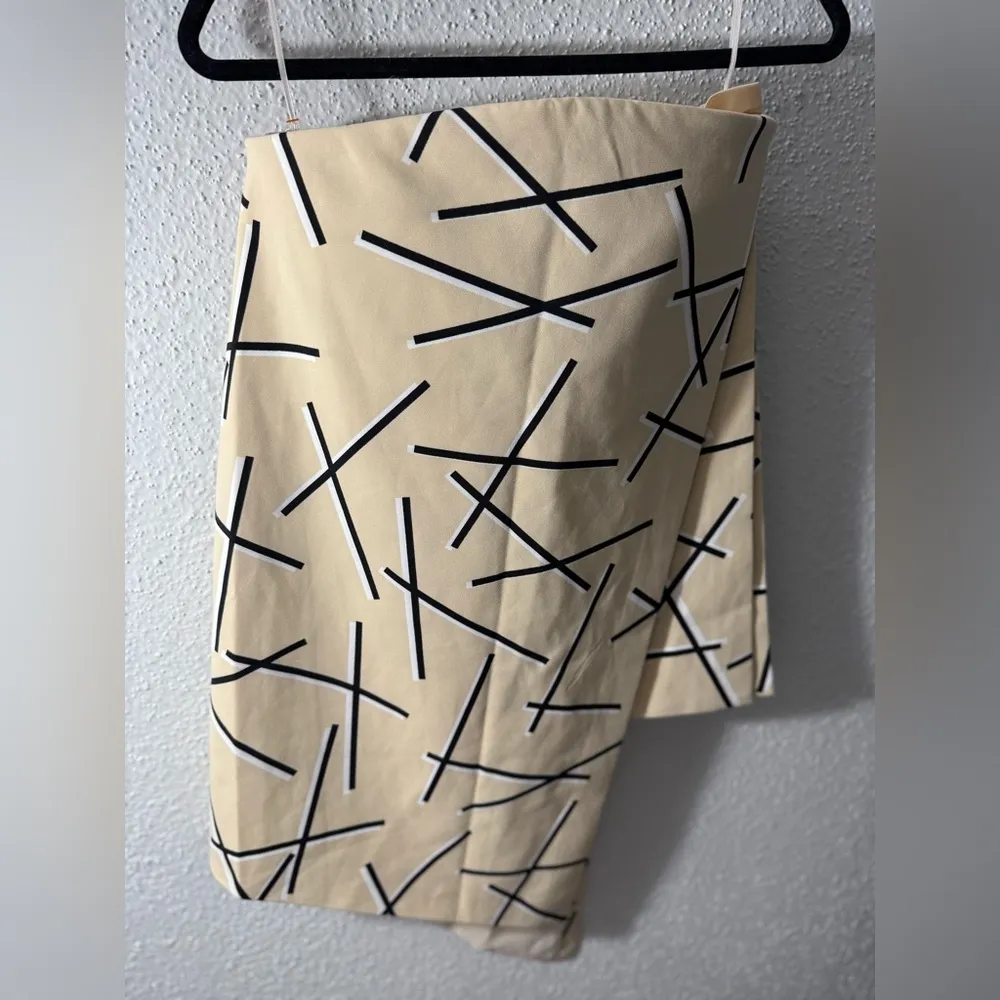 C/MEO Collective Cream Black Asymmetrical Wrap blouse - Image 13