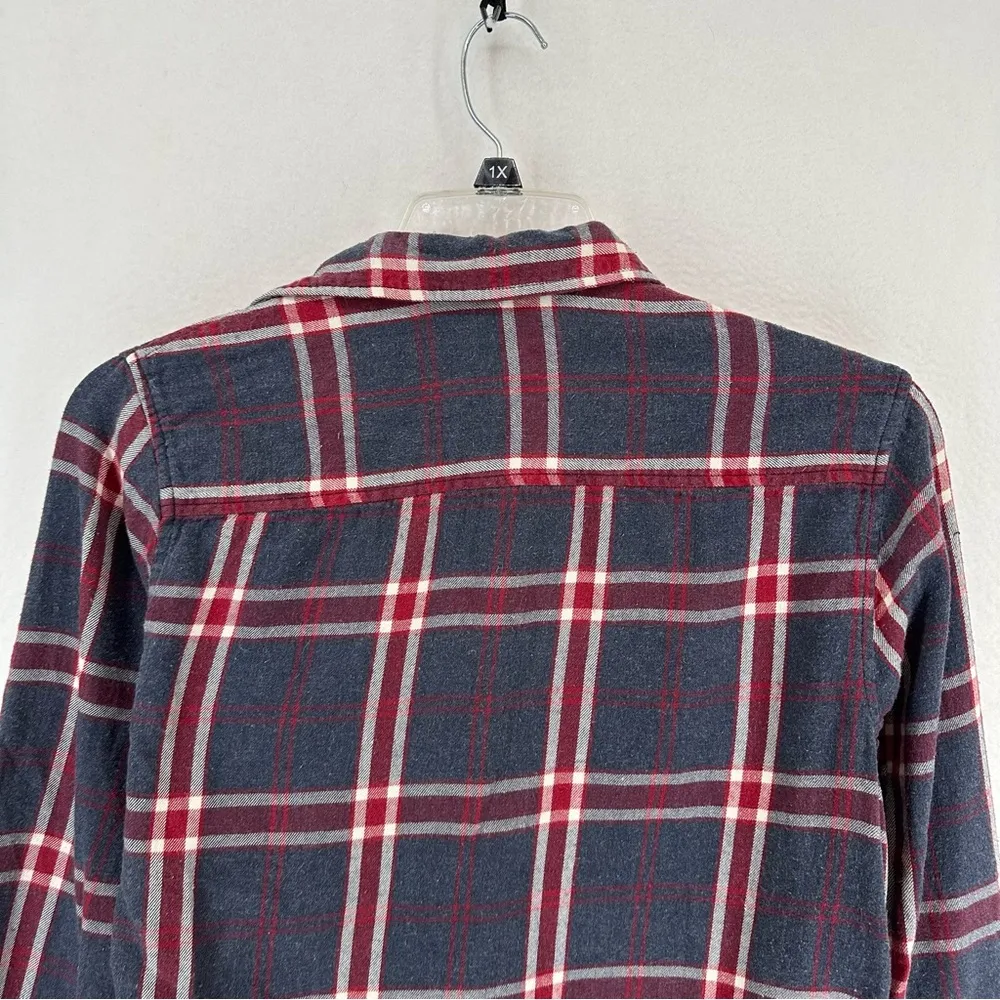Arizona Jean Co Long Sleeve Plaid Flannel Women’s Small Blue - Image 7