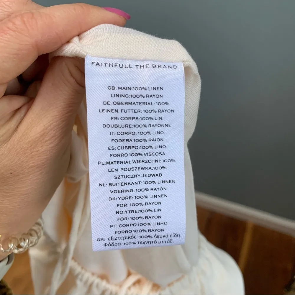 Faithful The Brand Zuma Mini Dress in Linen Cream XS - Image 15