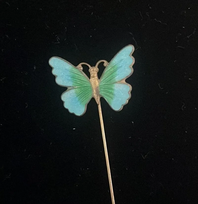 Enamel butterfly stick pin - Image 3