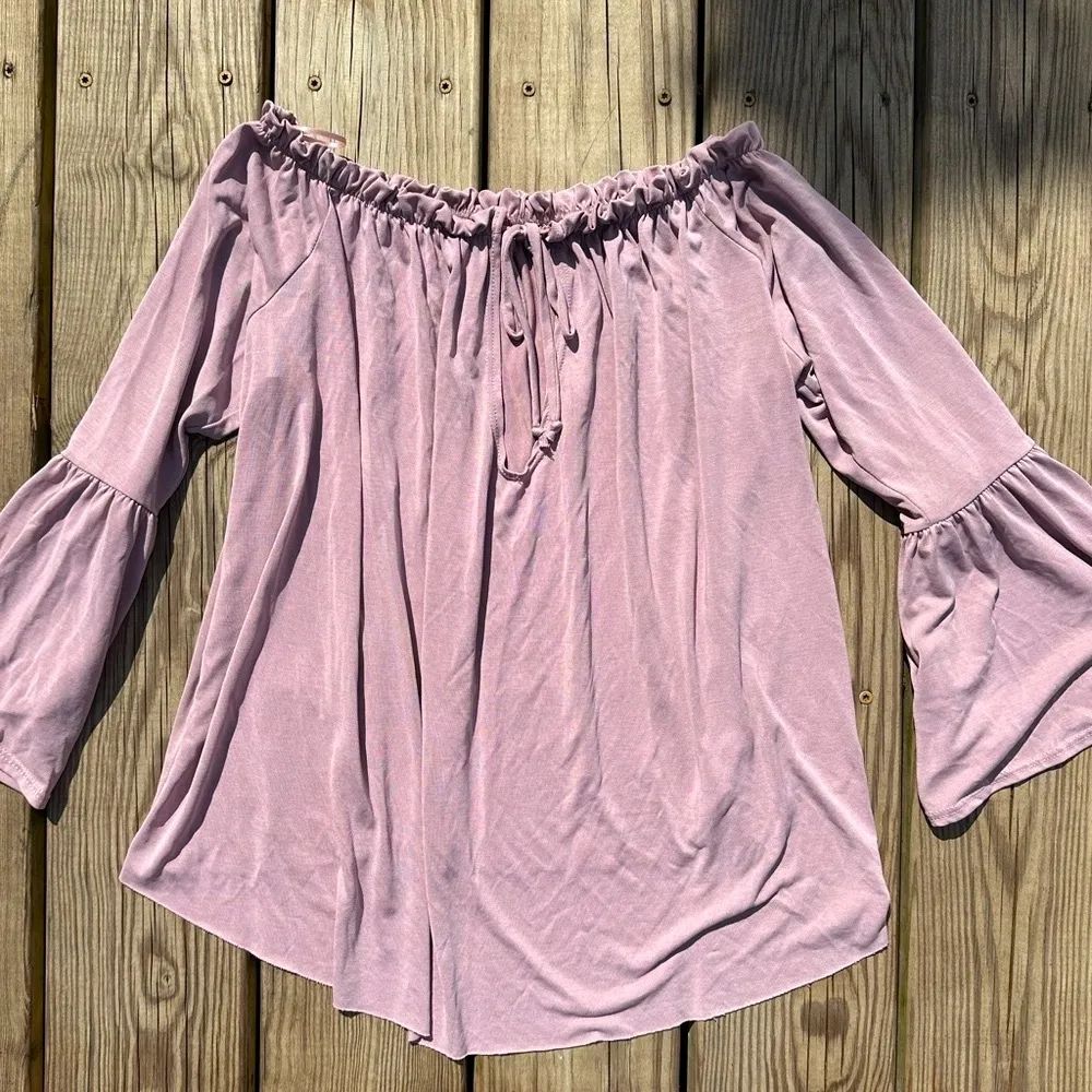 lavender field women’s top with flowy sleeves - Image 3
