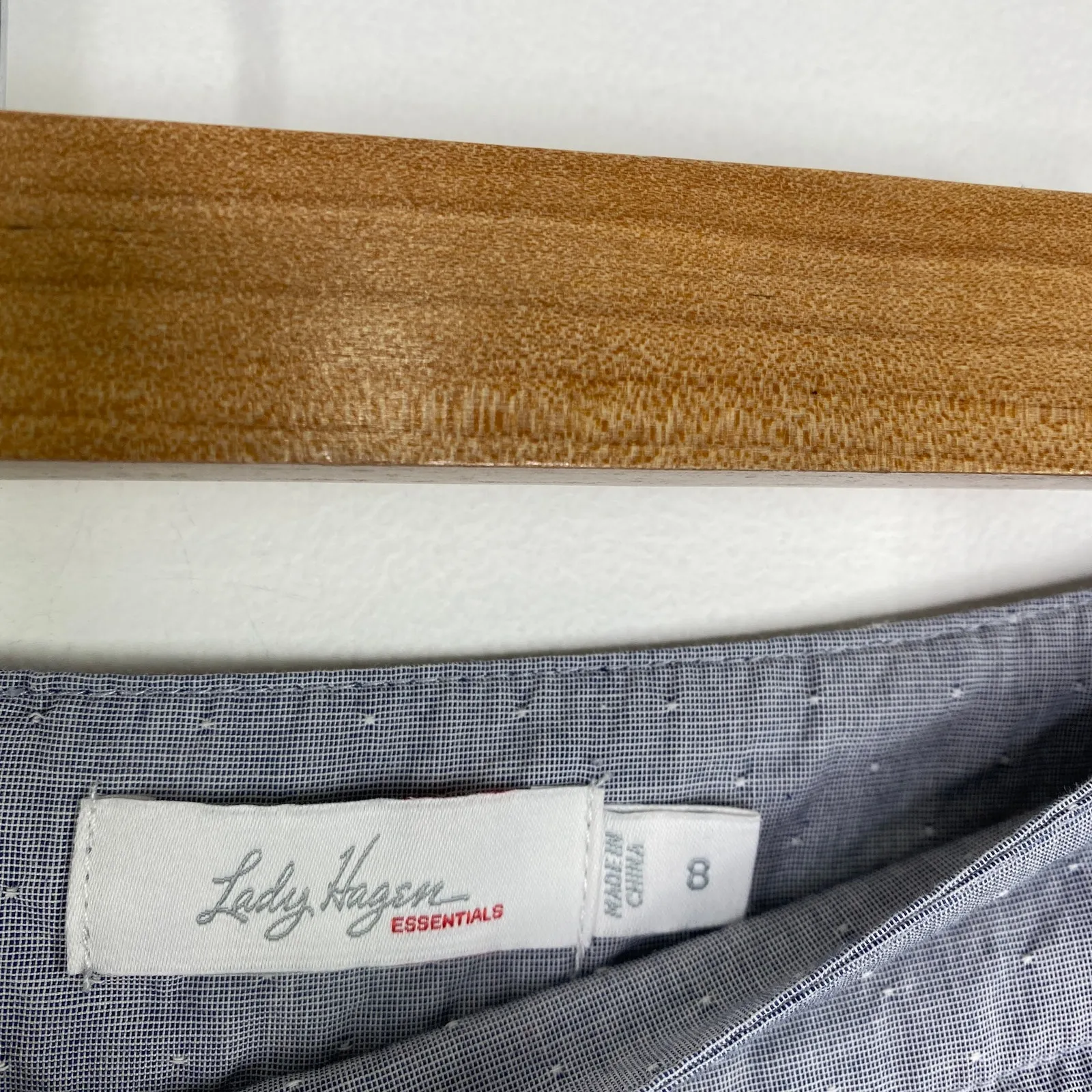 Lady Higgins Casual Skirt Woven Gray Blue Skort Lined Mini Womens Size 8 - Image 6