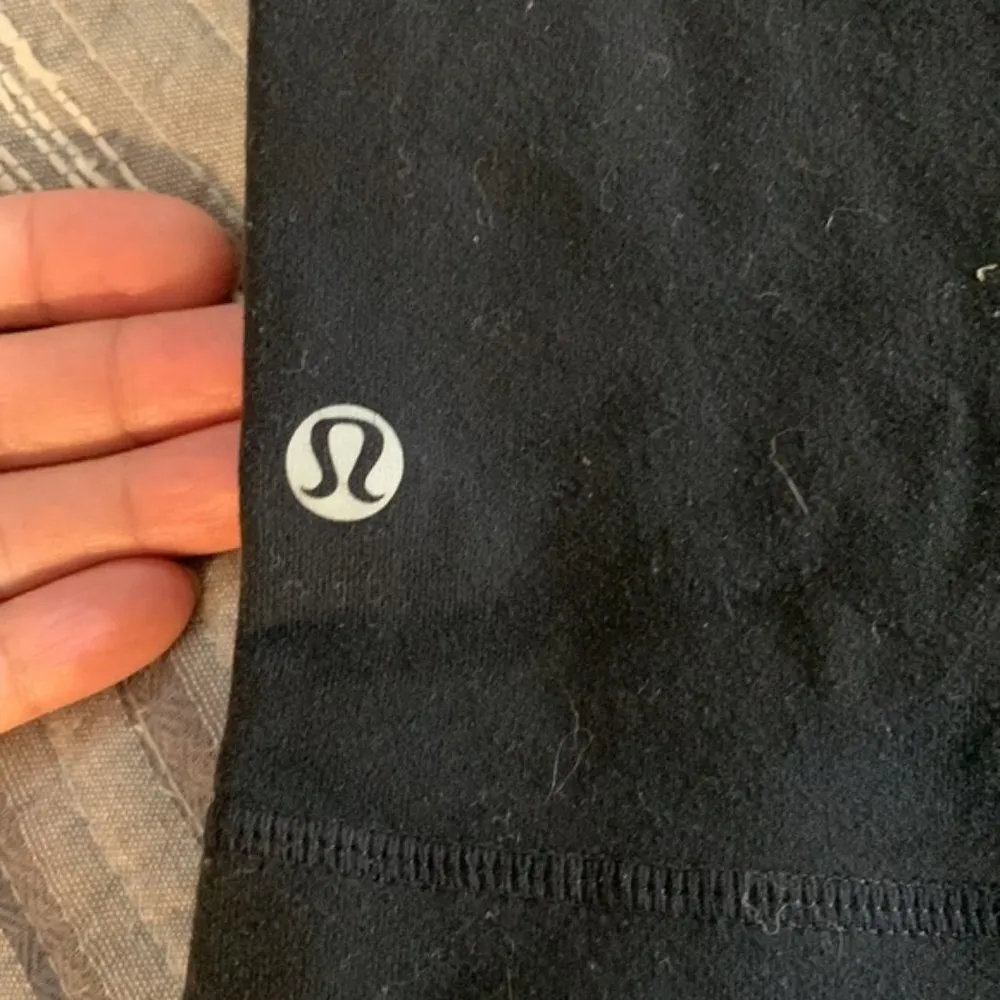 Lululemon Black Crop V-Waist Wide Leg Pants Hidden Pocket Size 6 EUC #0862-AT - Image 8