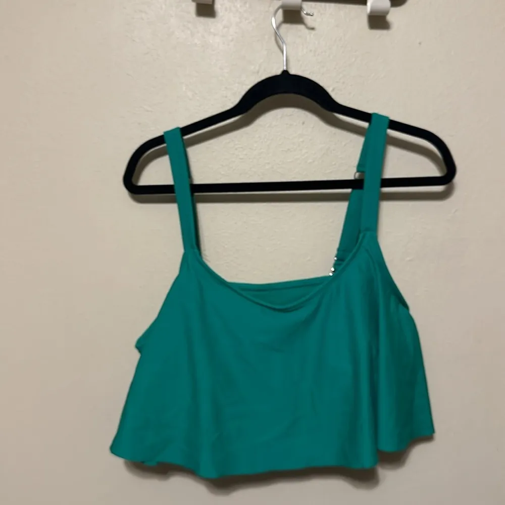 Shapermint Essentials‎ Swim Ruffled Bikini Top Dark Mint Si3 2X Green - Image 4