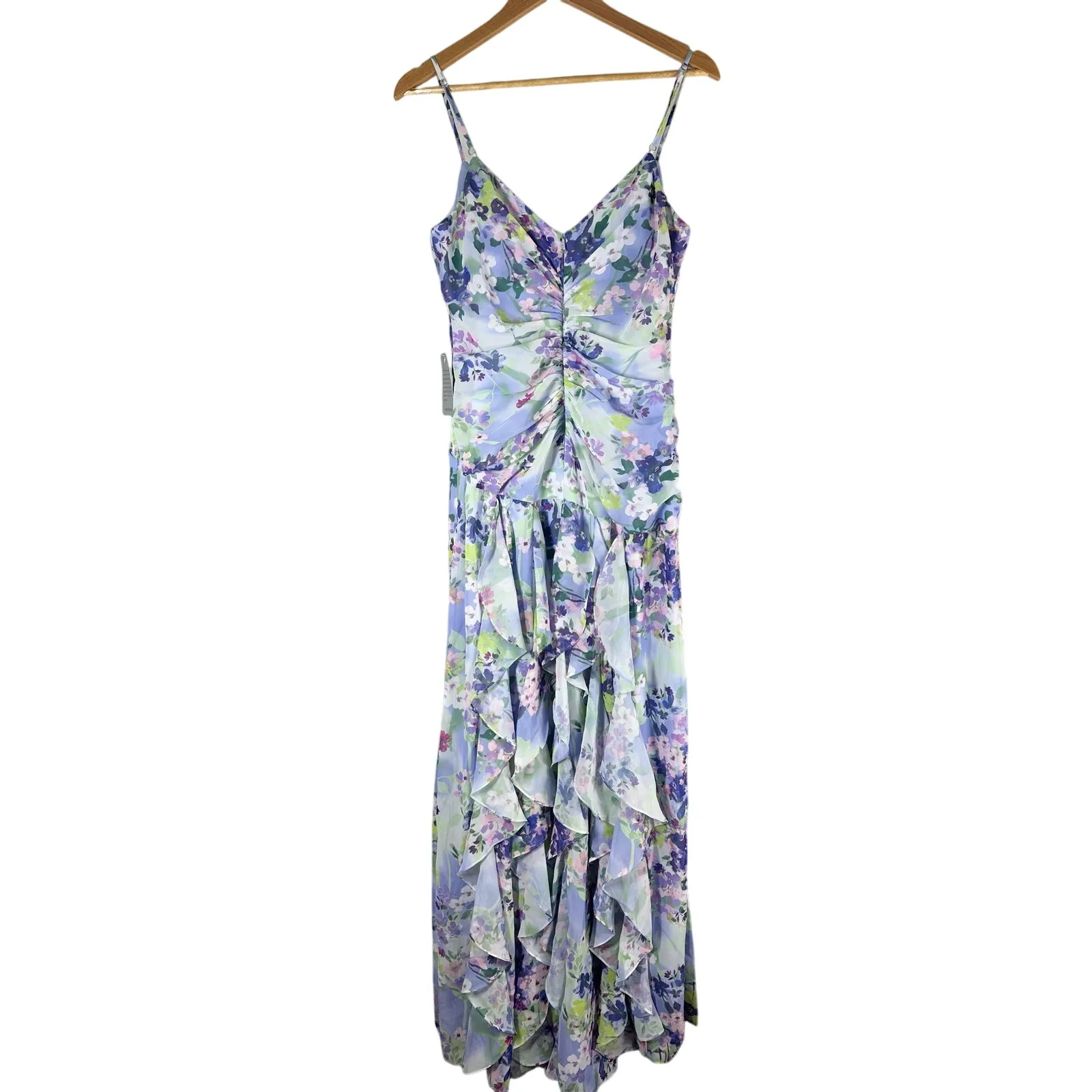XSCAPE Women's Floral-Print Rosette Ruffled Gown Size 12 - Image 2