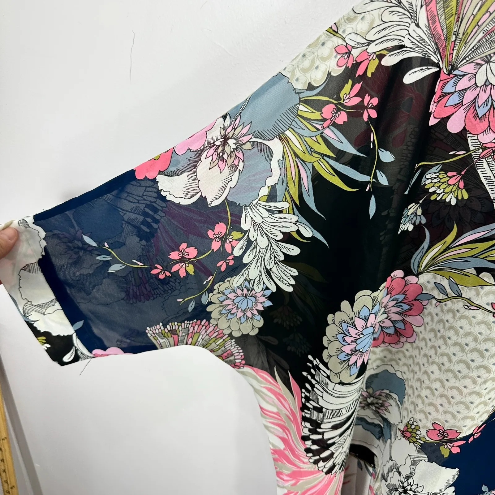 Melissa Paige Blouse Womens L Floral Button Top Y2K Boho Cottagecore Vintage - Image 3