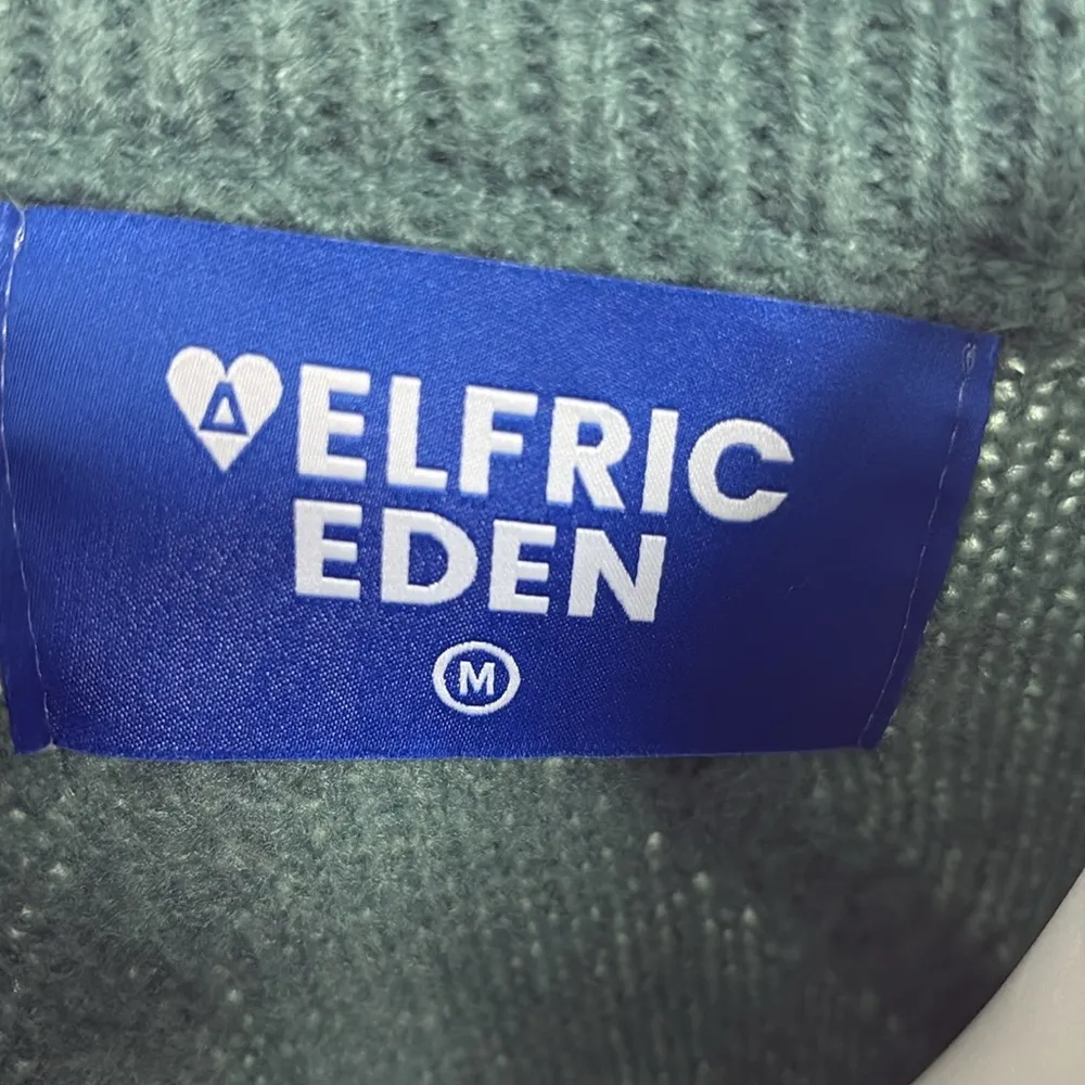 Aelfric Eden Womans Green Heavy Knit Sweater Soft Long Sleeve M Long Sleeve - Image 7