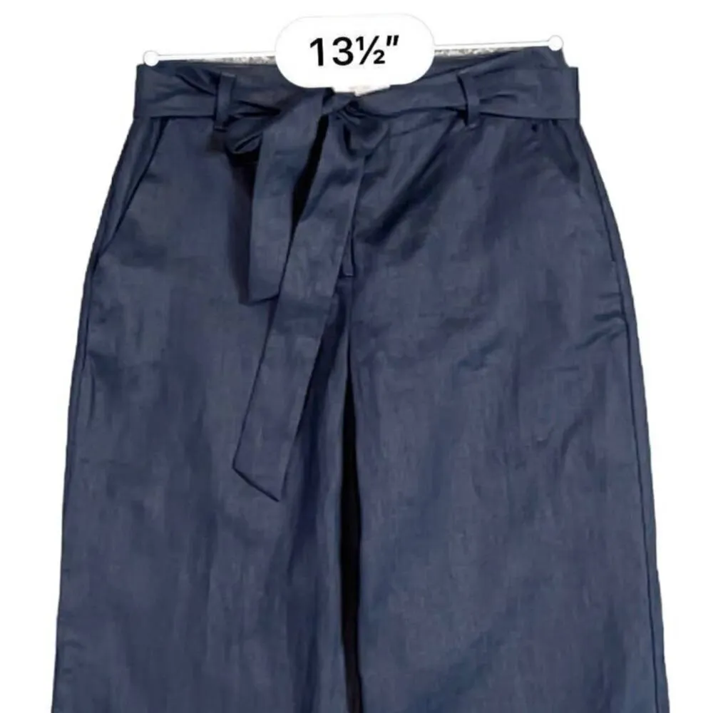 HOBBS LONDON Jacqui Wide Leg Linen Trousers Size 4 NWT - Image 9