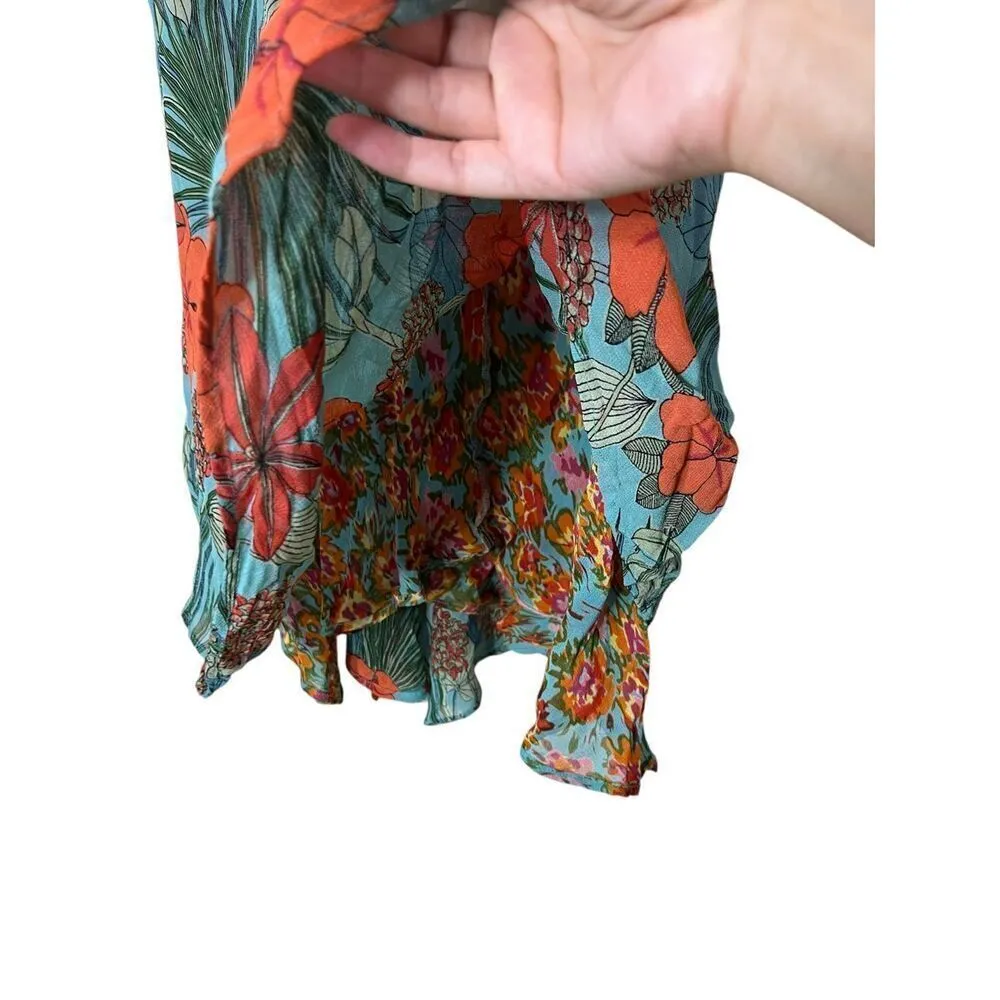 Vintage‎ Sarah Arizona Reversible Floral Print Skirt Size XL Blue - Image 4