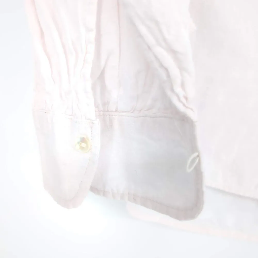 Free People Pink Shimmers And Stripe Slouchy Button Up Shirt Women's Size M -GUC - Image 7