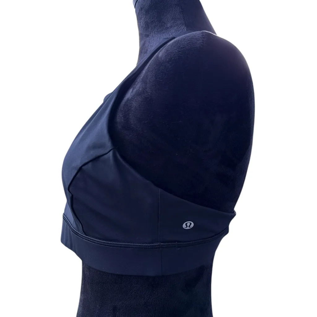 Lululemon Black High Neck Crossback Sports Bra Size 8-10 Athletic Yoga Workout - Image 2