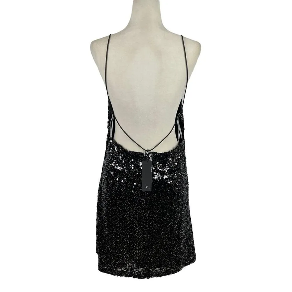 NWT Lulus Force of Fashion Black Backless Sequin Dress - Image 9