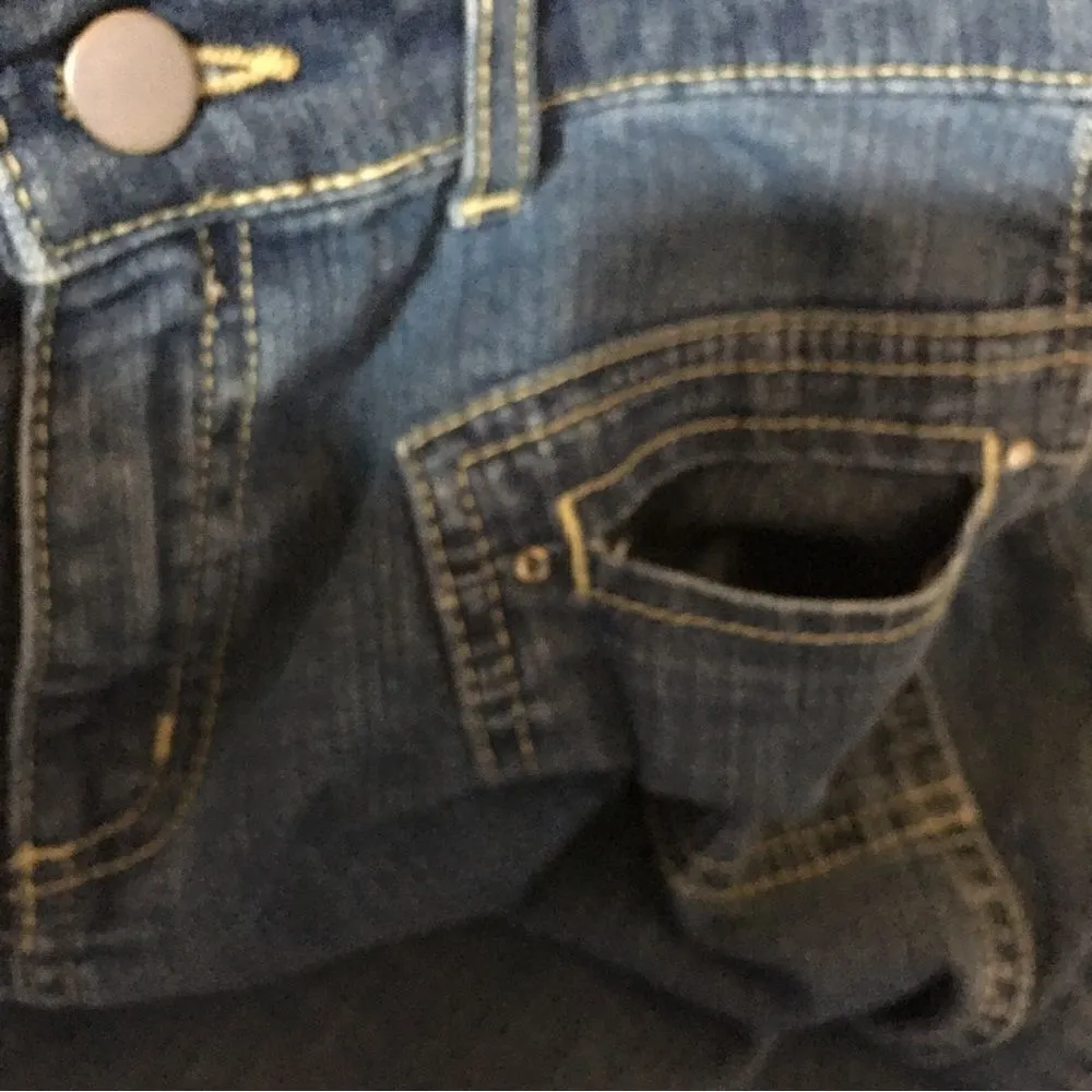 NORM THOMPSON! Escape the Ordinary Denim Flare Mouse Pocket Gauchos Blue Size undefined - Image 11