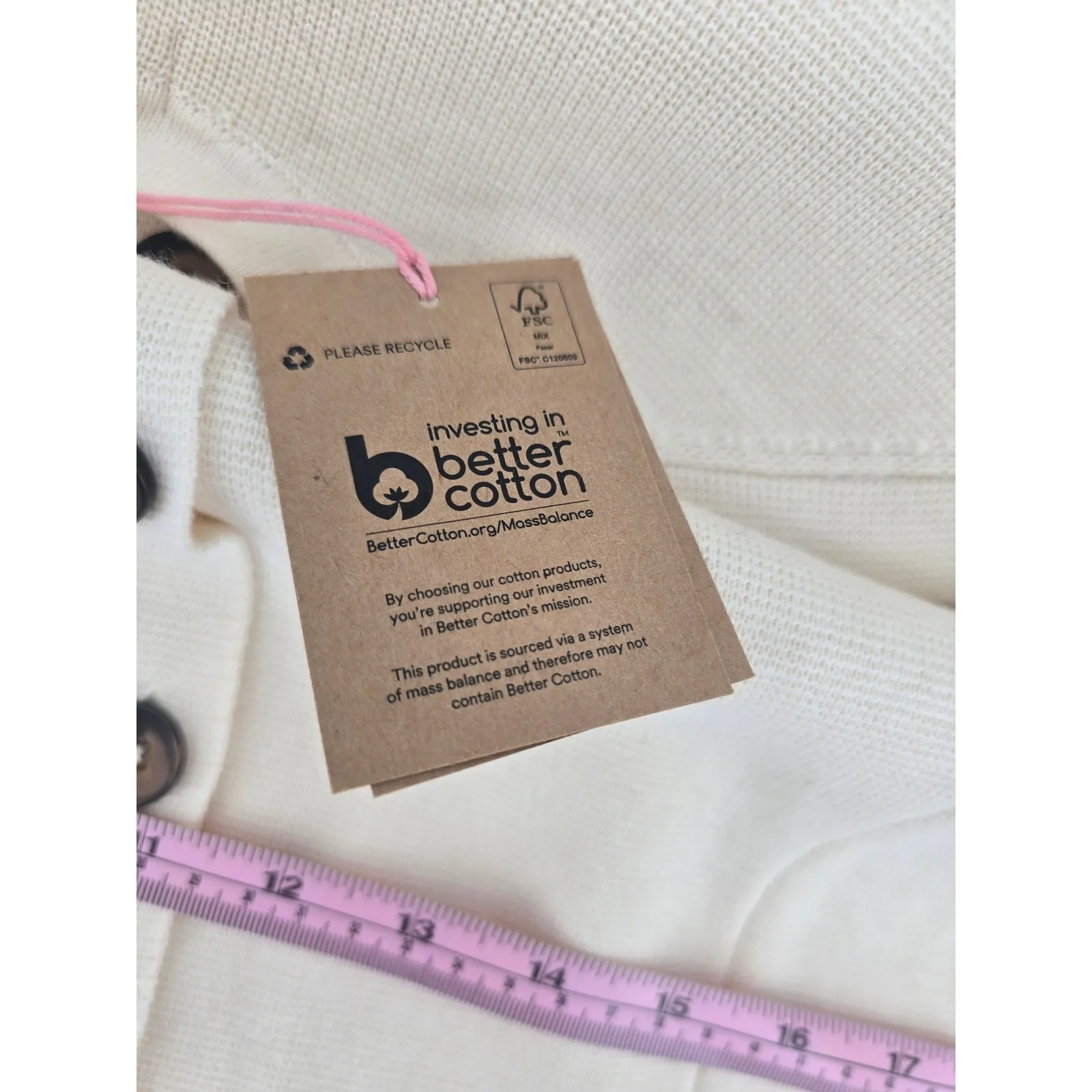 Boden Cream Knit Button Front Cardigan Sweater UK 22 US 20 - Image 7