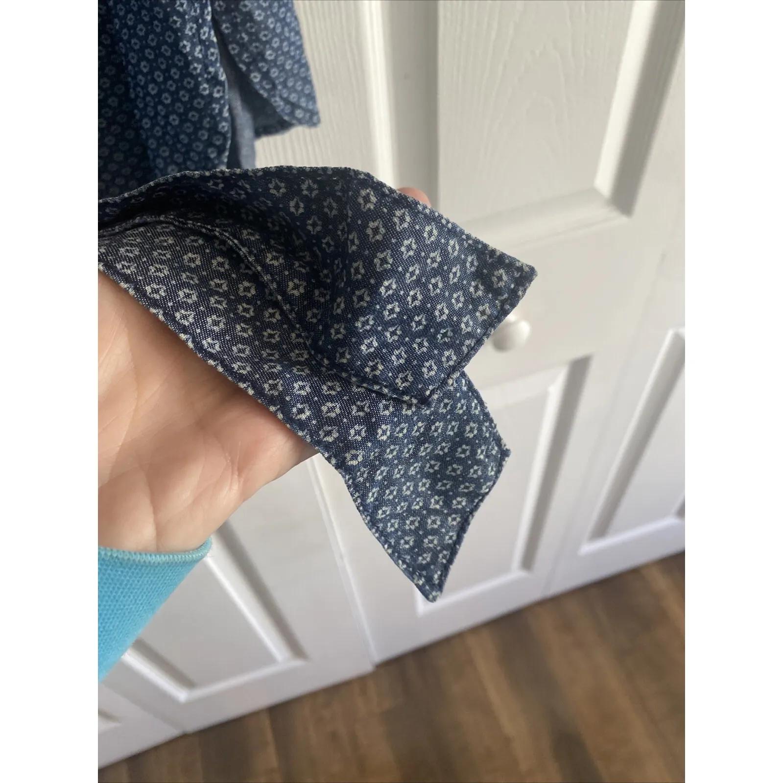 Cloth & Stone Anthropologie Women's Blue Chambray Collared Dress XS Button Down - Image 6