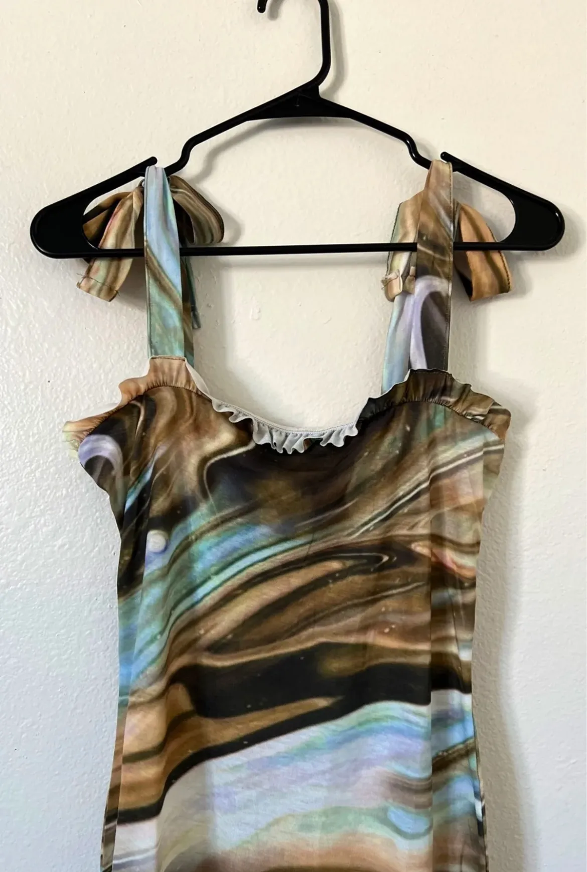 Pretty Little Thing Galaxy Self Tie Mini Dress - Image 7