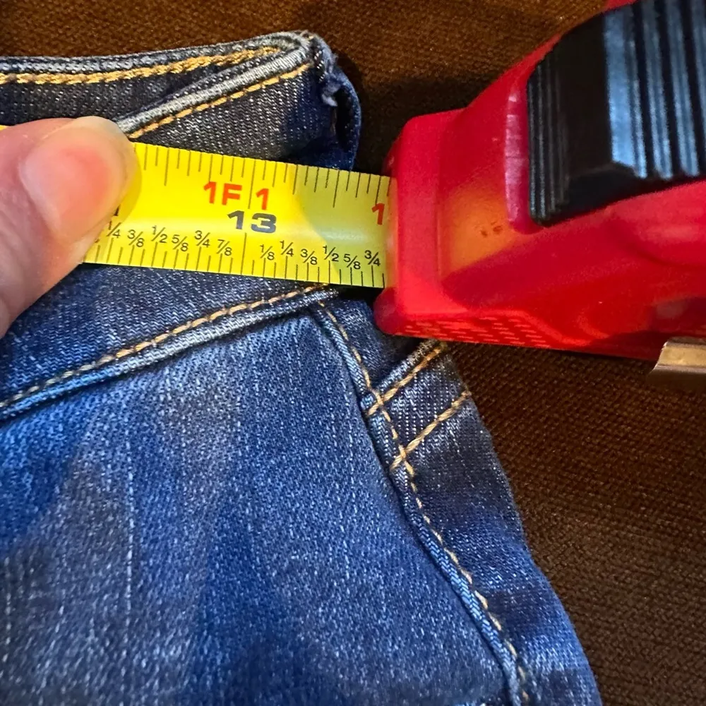 Arizona Jean Company Blue Knee Bermuda Cuffed Jean Shorts Sz Jr 7 - Image 10