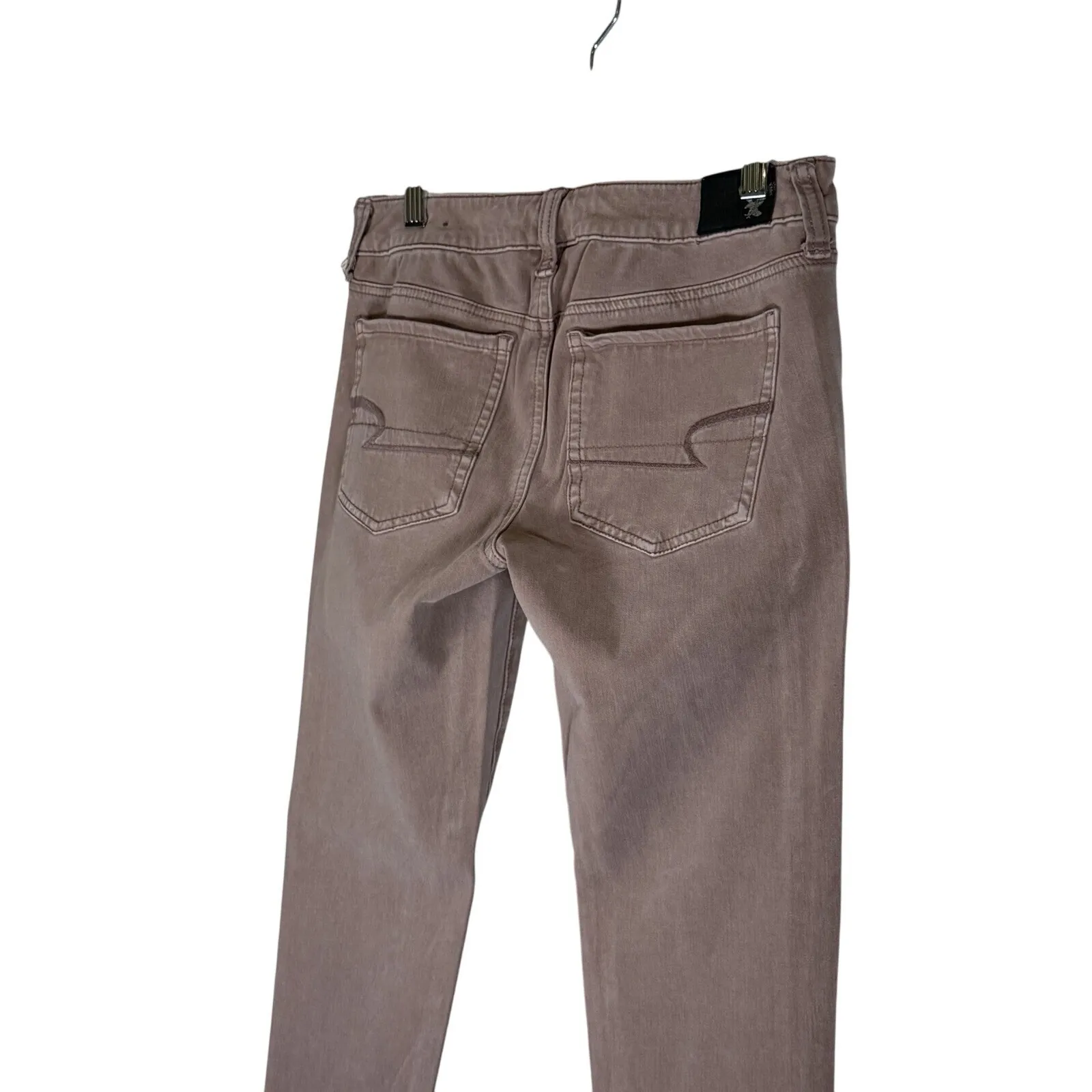 American Eagle Women Mauve 360 Super Stretch Skinny Aeo Sateen Jegging Jean # 4R - Image 3