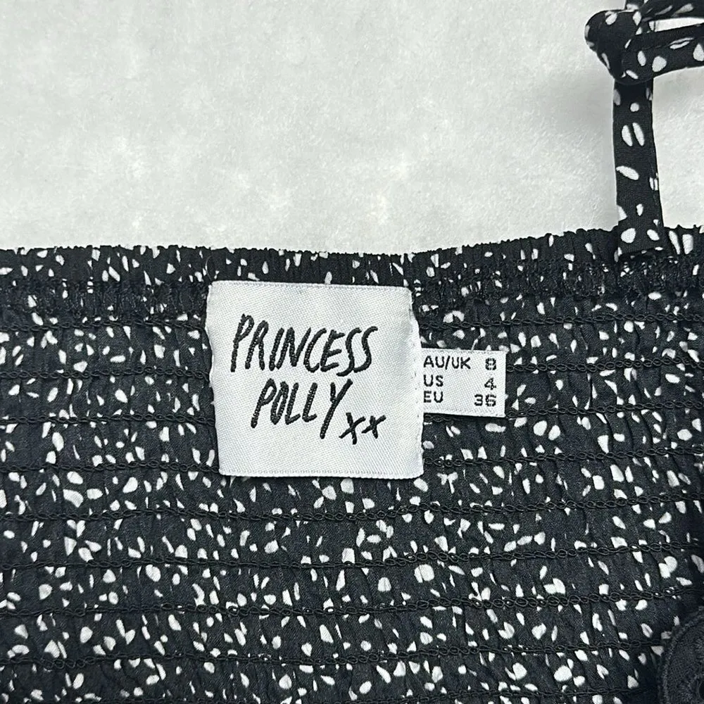 Princess Polly Rada Playsuit Black/White Romper Sz 4 - Image 10