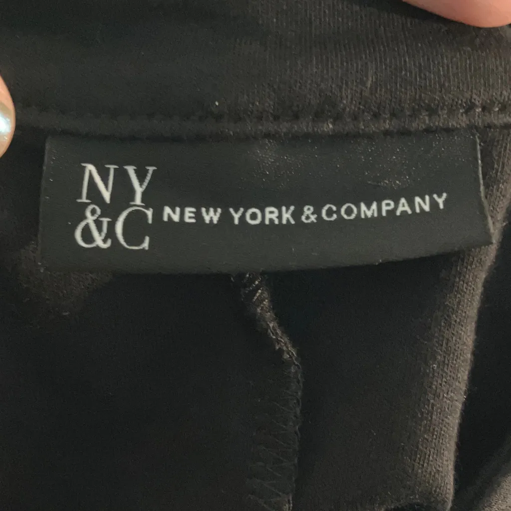 NWT NY&CO Two Pocket A Line Sheath Mini Dress, Large Black - Image 5