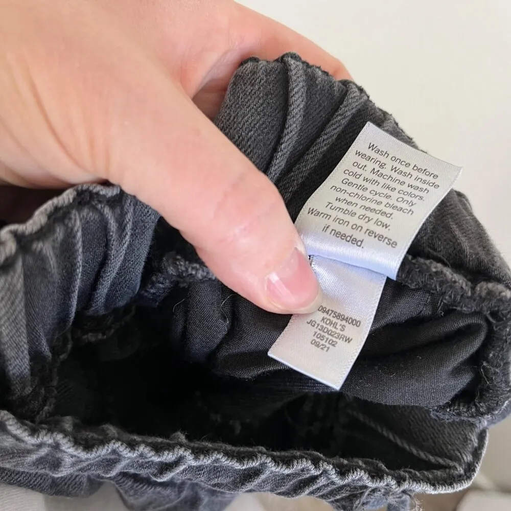 So Juniors Super High Rise Black Cargo Jogger Drawstring Denim Jeans Size 5/27 - Image 12