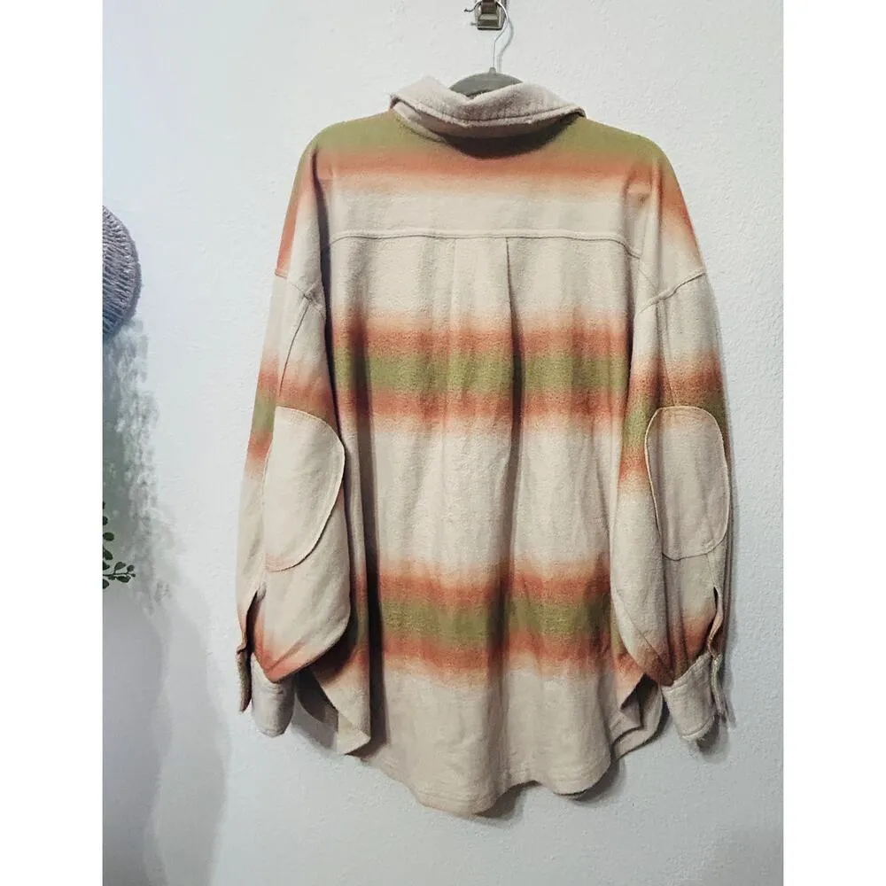 NEW Free People Ruby Earthgirl Gronolacore Shacket Marzipan Combo Sz Large $178 - Image 9