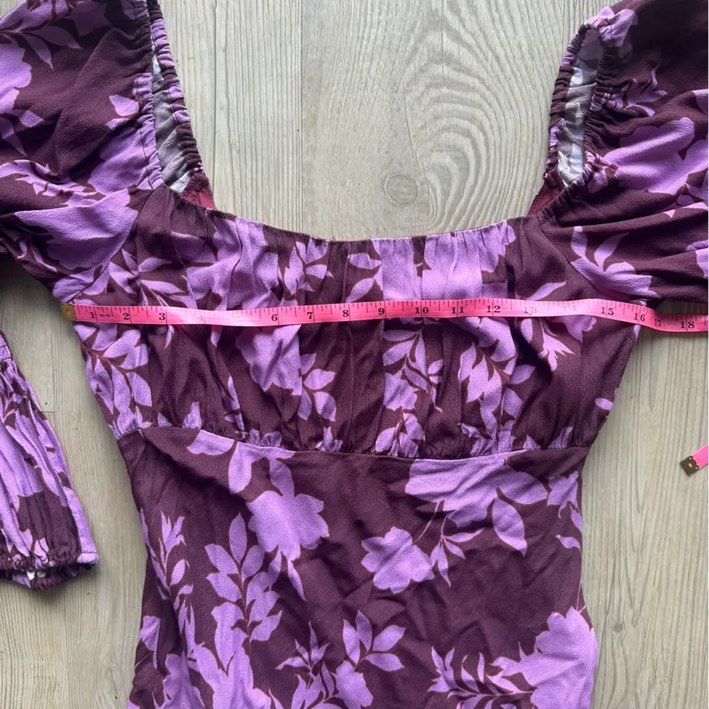 Peter Som Collective Floral Midi Square-neck Dress Womens size 8 maxi midi lined - Image 8